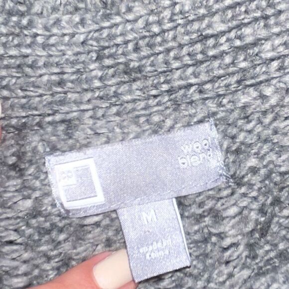 Gray Boatneck Wool Blend Sweater - Picture 5 of 10